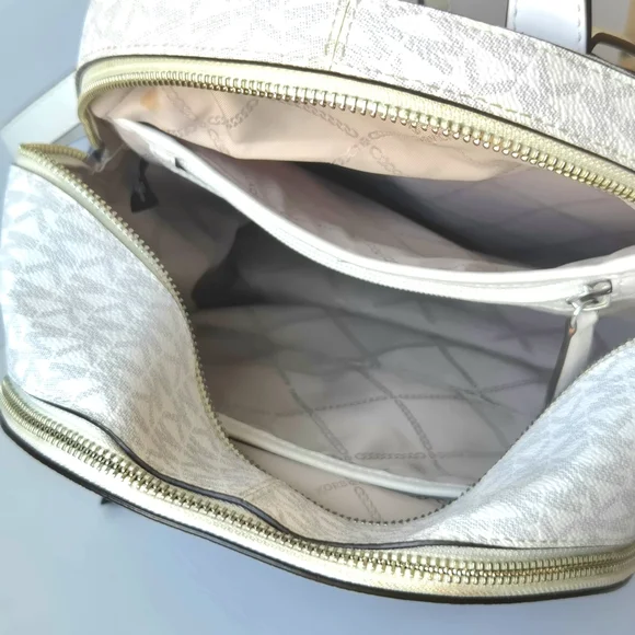 Retired MICHAEL KORS Rhea Medium Ombré Logo Backpack Navy Chambray Colorblock - Picture 12 of 14